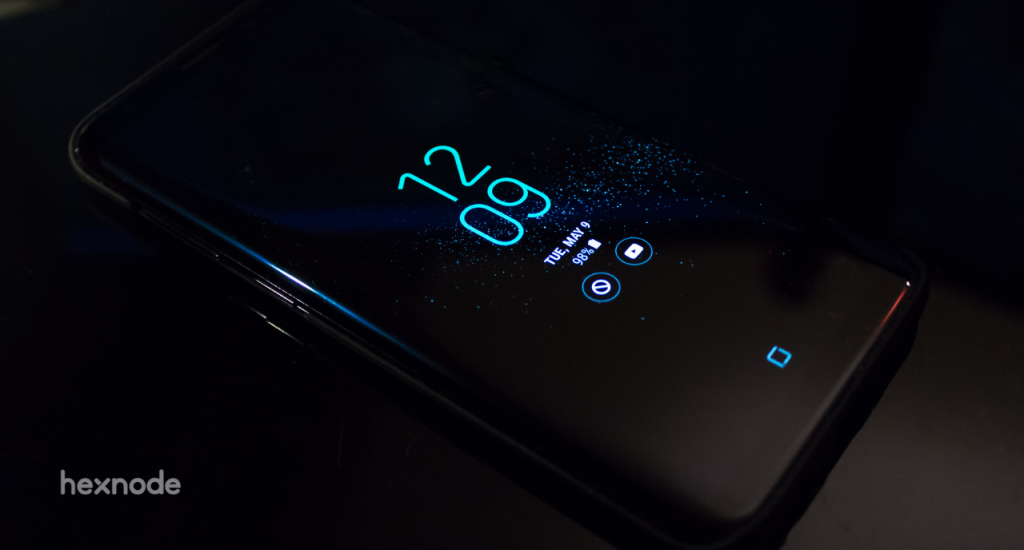 Knox Mobile Enrollment - Samsung Knox device lock screen